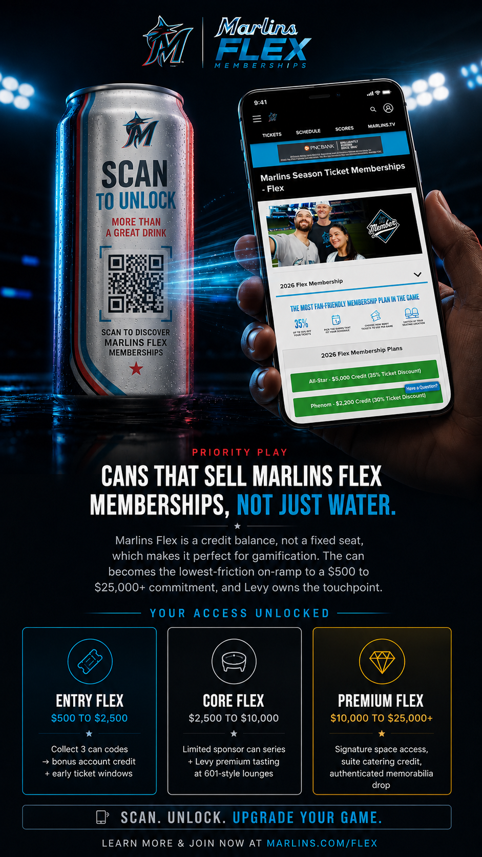 Scan to unlock Marlins Flex membership offers